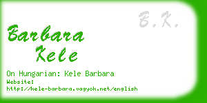 barbara kele business card